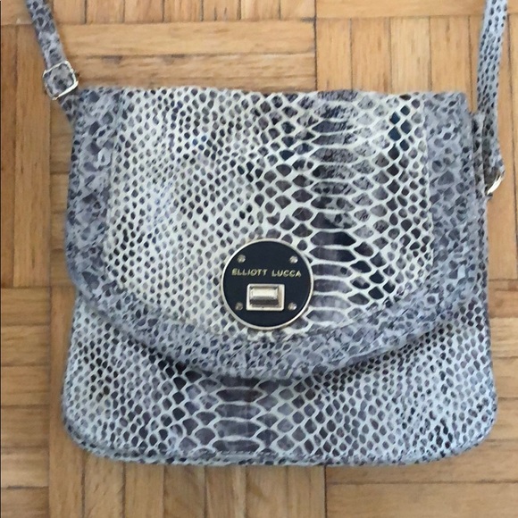 Elliott Lucca Handbags - Elliott Lucca leather snakeskin crossbody bag